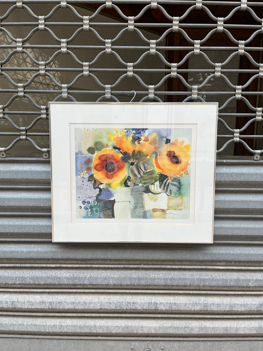 Impression vintage fleurs