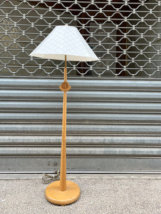 Lampadaire BÜLTMANN LEUCHTEN vintage en chêne