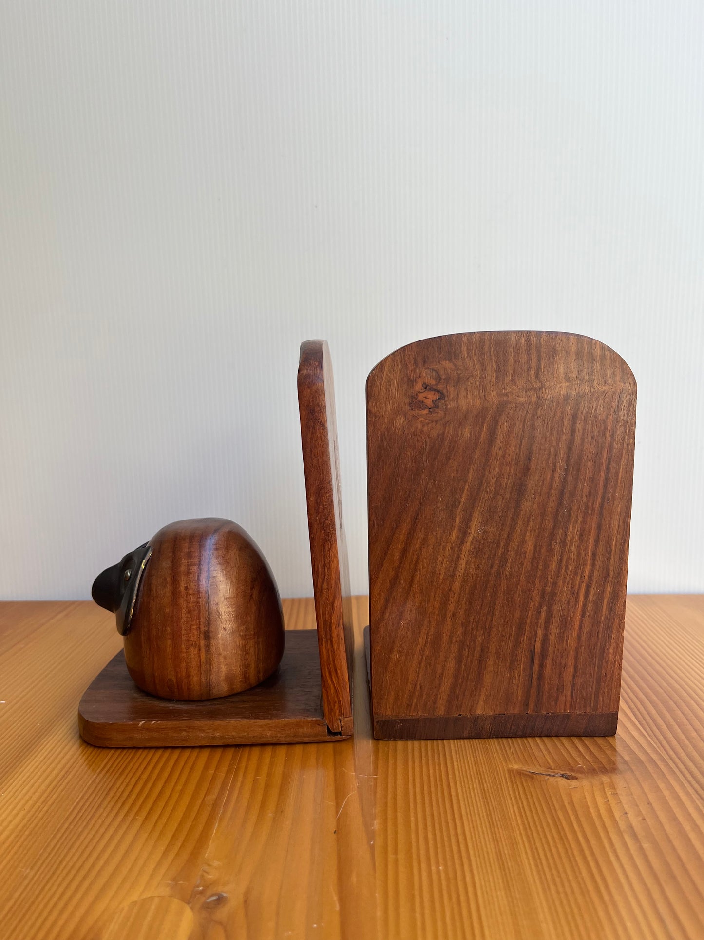 Paire de serre livres bois exotique et laiton