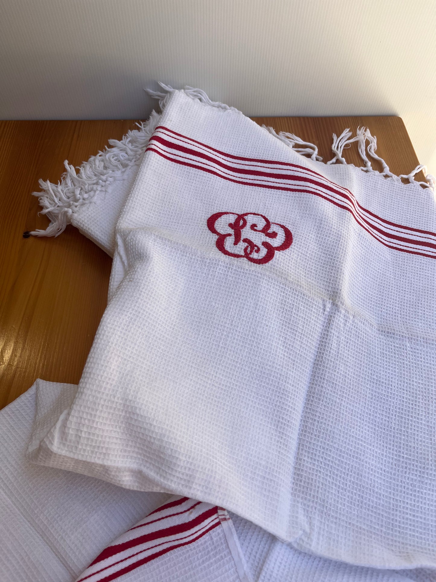 Lot de 4 serviettes d'invité en coton nid d'abeille