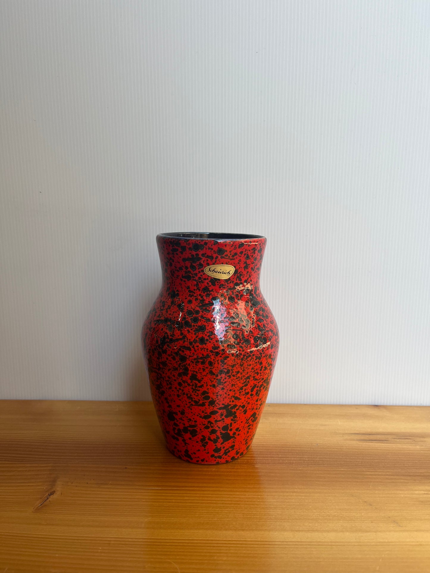 Vase SCHEURICH vintage rouge