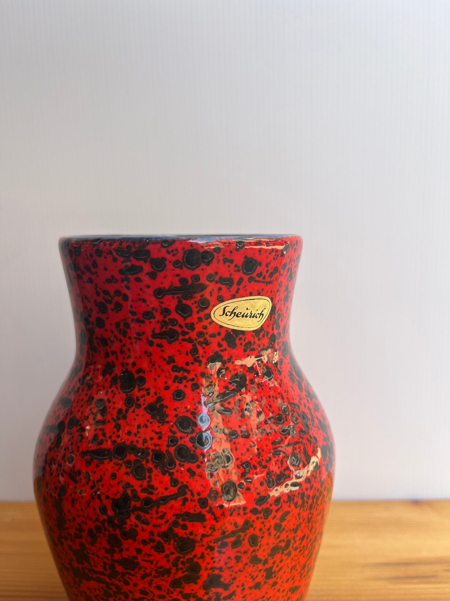 Vase SCHEURICH vintage rouge
