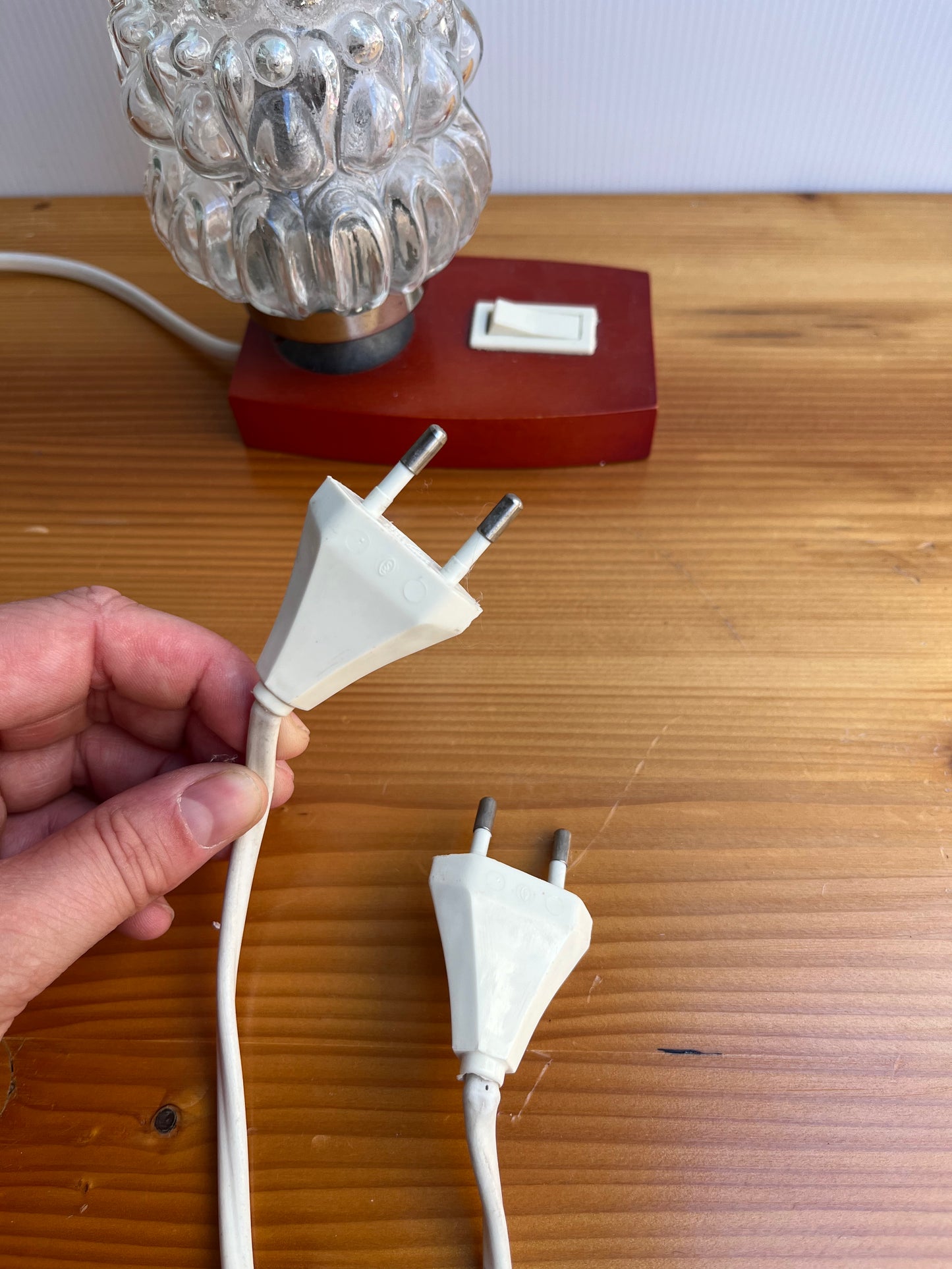 Paire de lampes de chevet vintage avec interrupteur