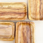 Petites coupelles rectangulaires en bois olivier