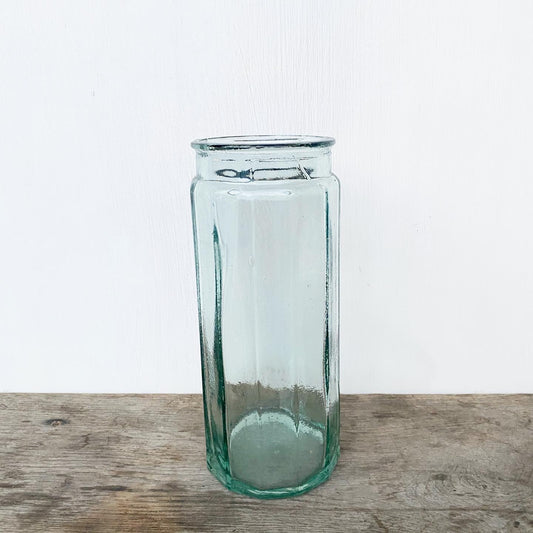 Grand bocal en verre épais ancien